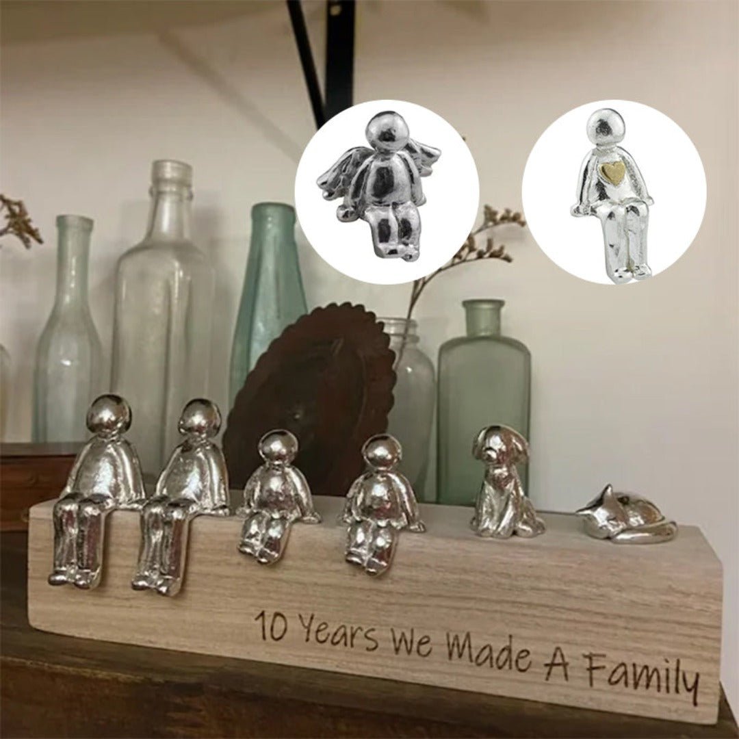 TimelessTies | Beeldhouwwerk van de Eeuwige Familieband - Elegante Woondecoratie voor Familierelaties