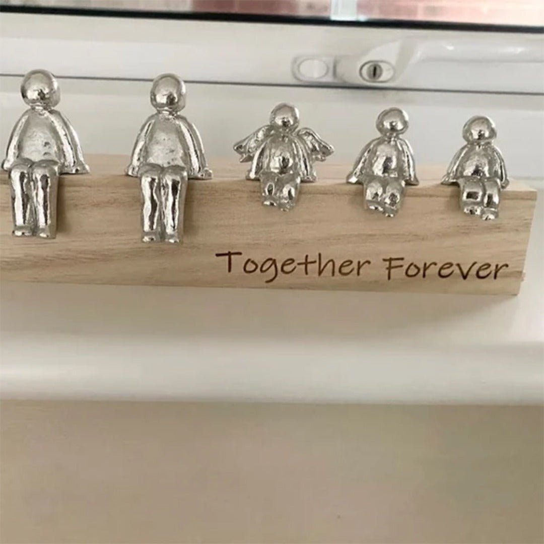 TimelessTies | Beeldhouwwerk van de Eeuwige Familieband - Elegante Woondecoratie voor Familierelaties