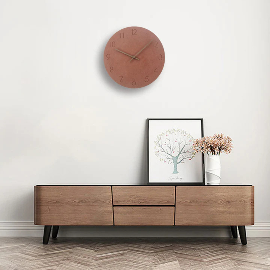 AureClock | Stille houten wandklok – minimalistisch modern design voor thuis