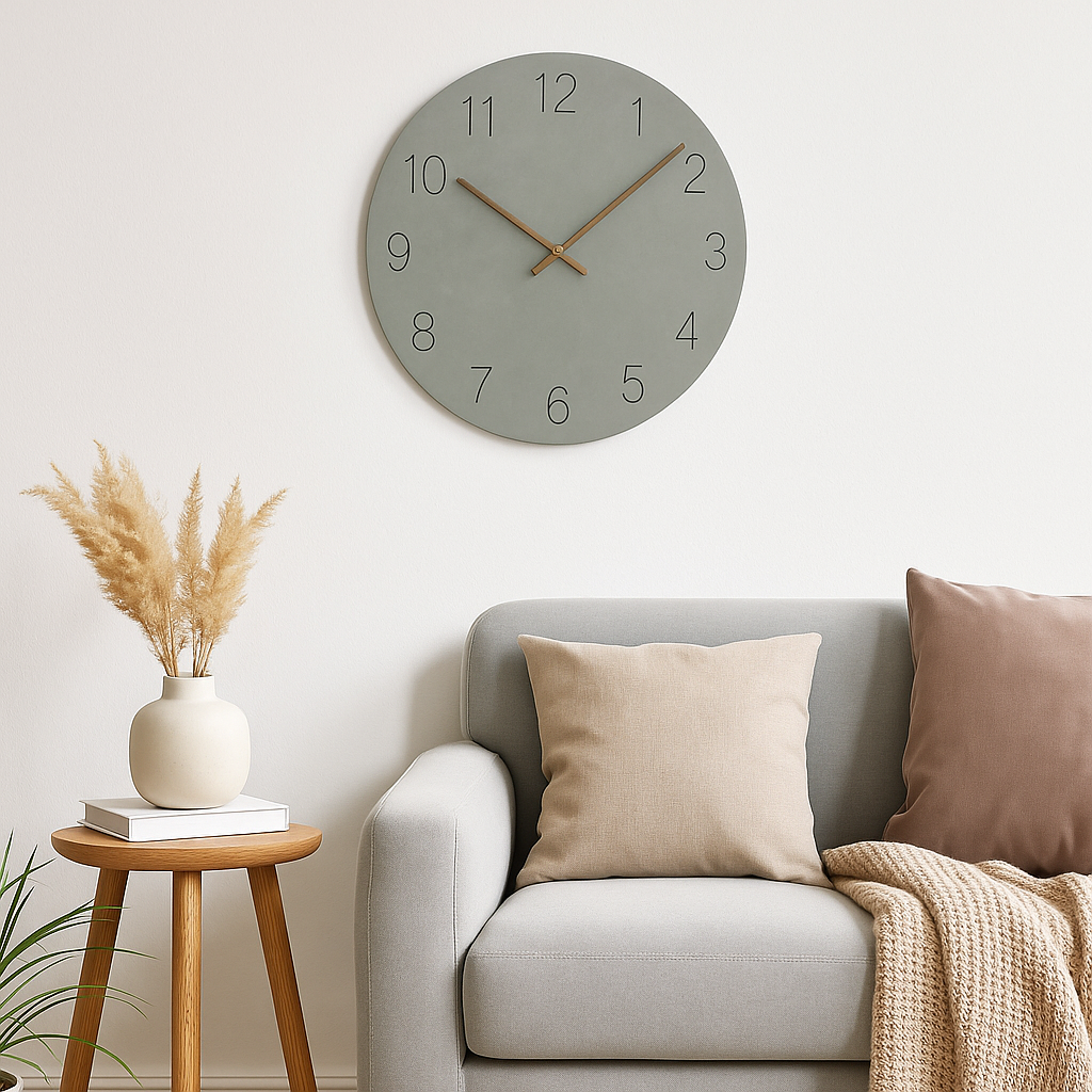 AureClock | Stille houten wandklok – minimalistisch modern design voor thuis