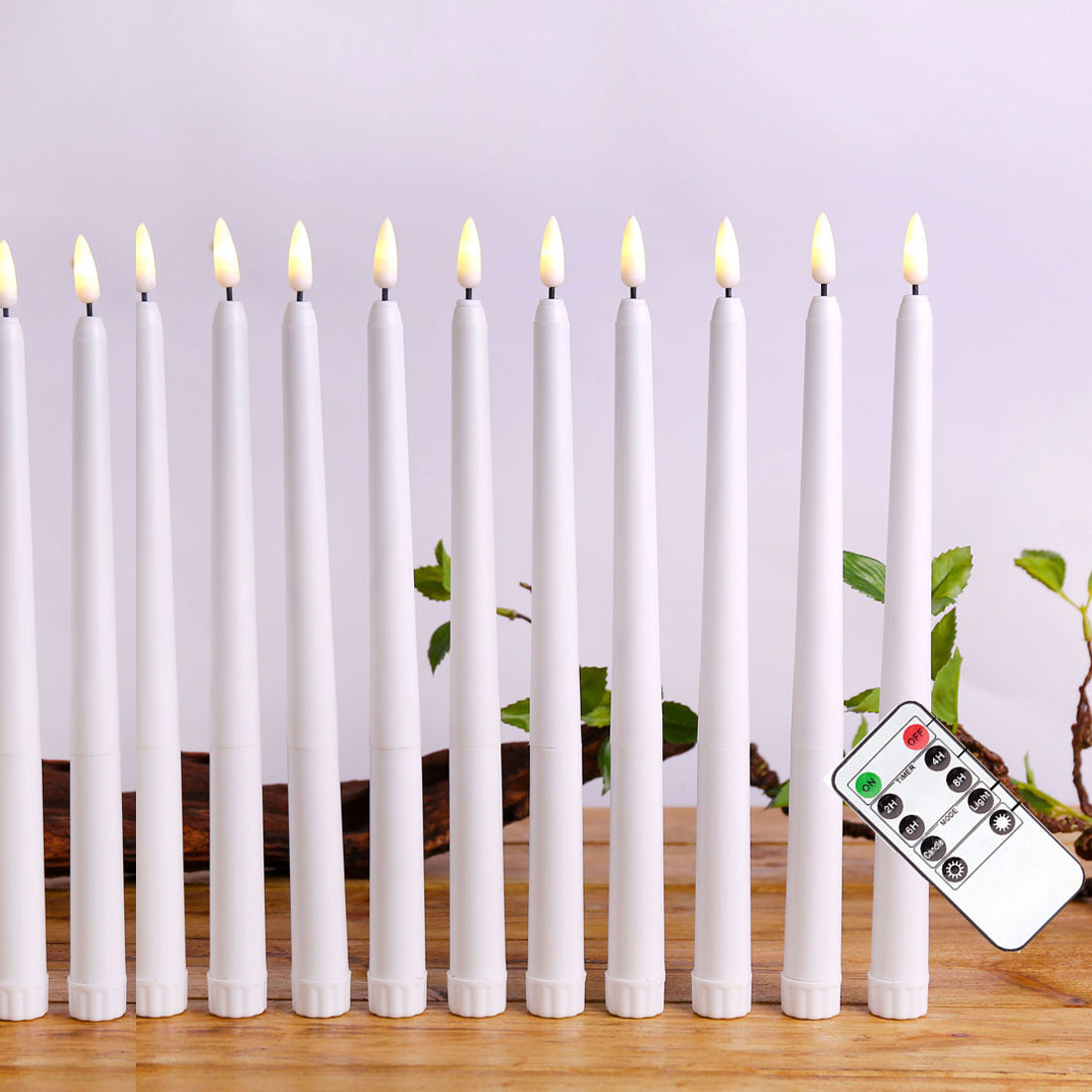 EverGlow | LED-kaarsenset zonder vlam – decoratieve kaarsen, werkt op batterijen