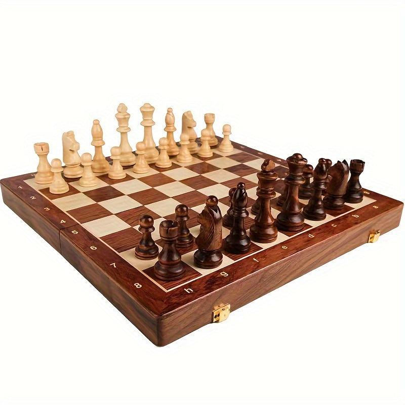 Majestix | Luxe houten schaakspel – Elegant strategiespel voor thuis en op kantoor