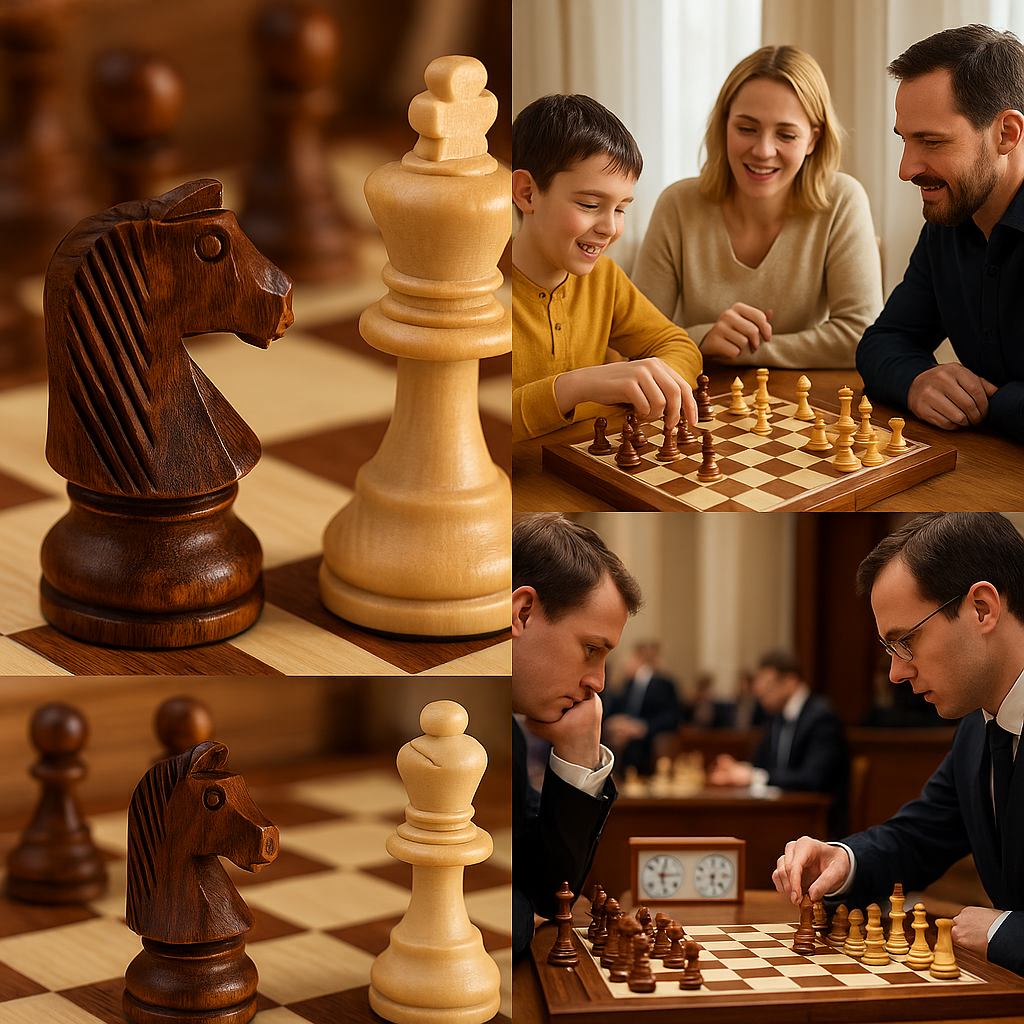 Majestix | Luxe houten schaakspel – Elegant strategiespel voor thuis en op kantoor