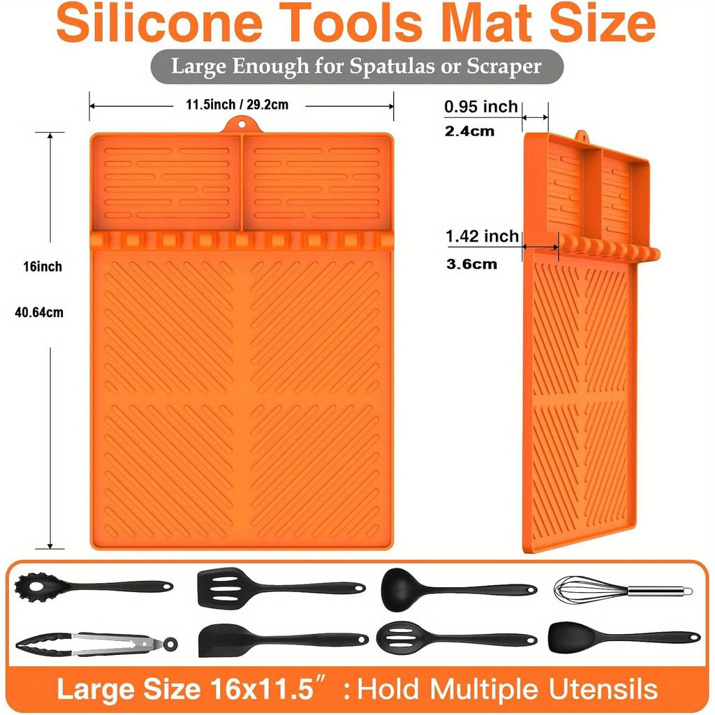 GriddleDock | Siliconen Grillgereedschapsmat voor Blackstone Grill, BBQ Grill Zijplank Mat