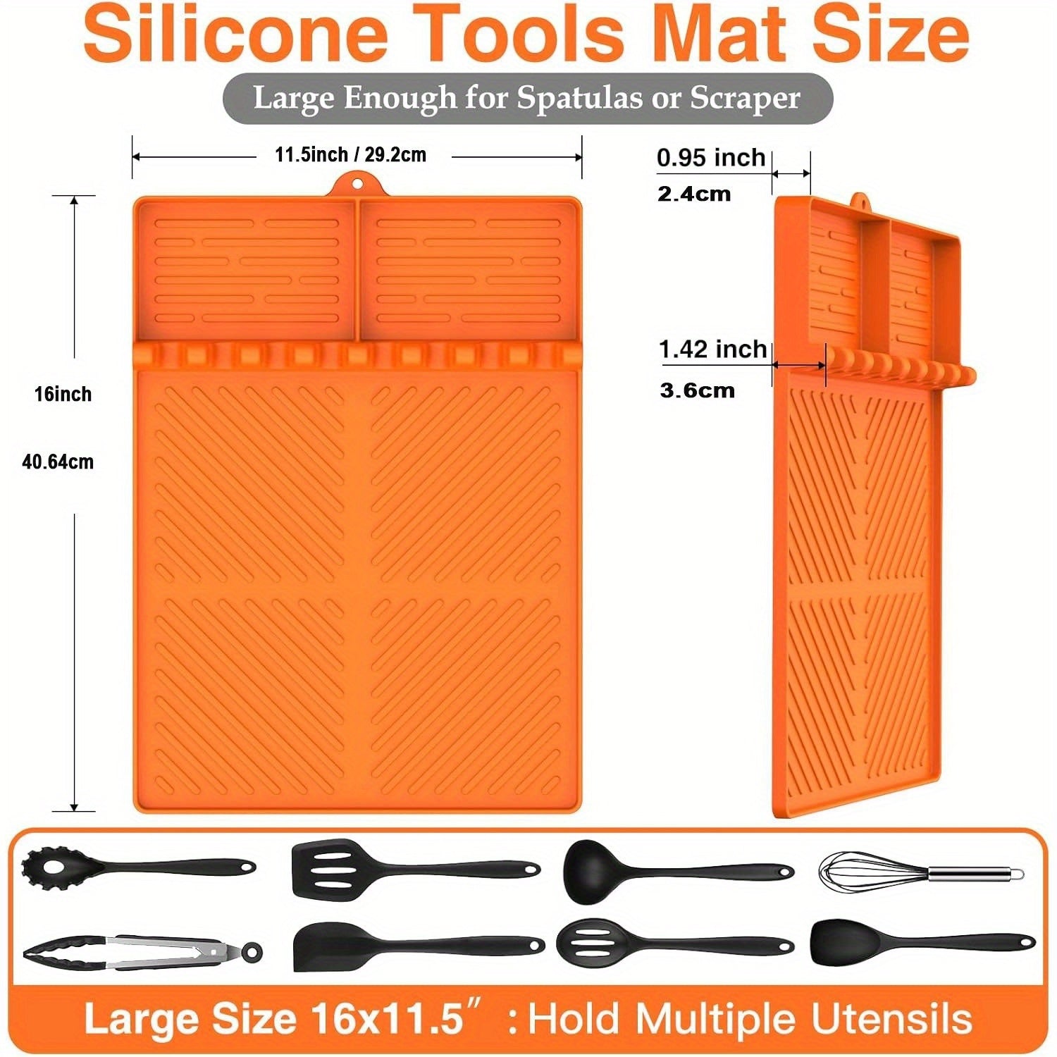 GriddleDock | Siliconen Grillgereedschapsmat voor Blackstone Grill, BBQ Grill Zijplank Mat