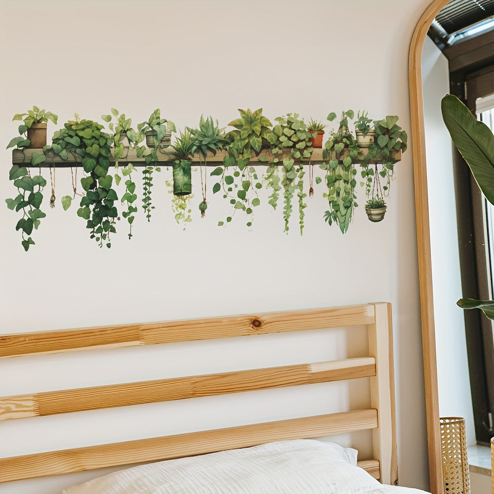 VerdeWall | Groene Planten Wandstickers – Hangende Mand PVC Wandstickers