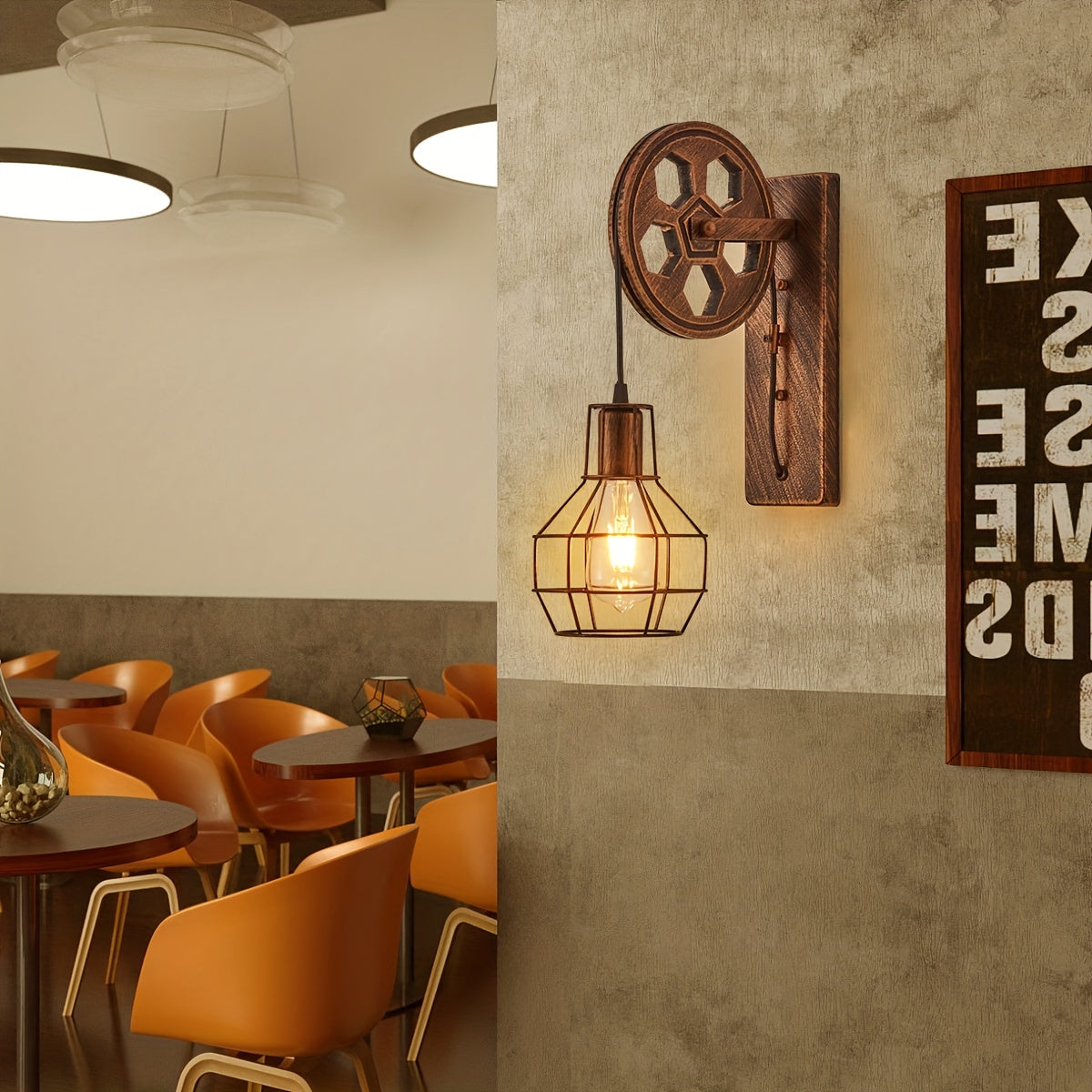 UrbanLoom | Vintage industriële wandlamp - Rustiek metalen accent voor thuisdecoratie