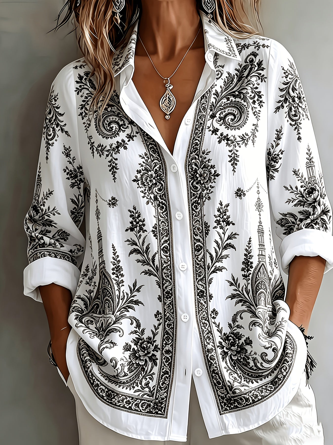 Velyn | Casual, elegante damesblouse – Ademende zomerbluis
