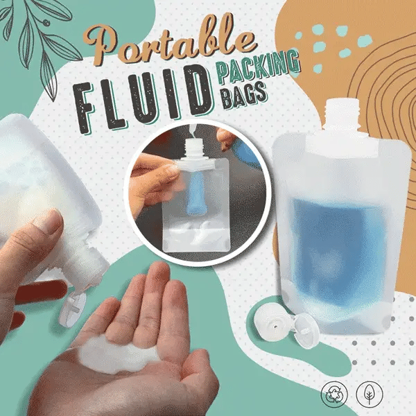 PackiPods | 10-delige lekvrije vloeistofzakjes voor op reis - herbruikbaar, draagbaar