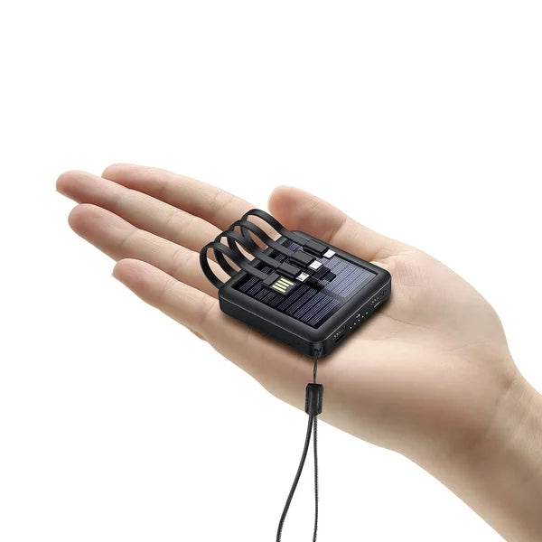 MegaVolt | Hoge capaciteit zonne-energiebank - draagbare USB-oplader, waterdicht, buiten, snel opladen, 20000mAh batterij