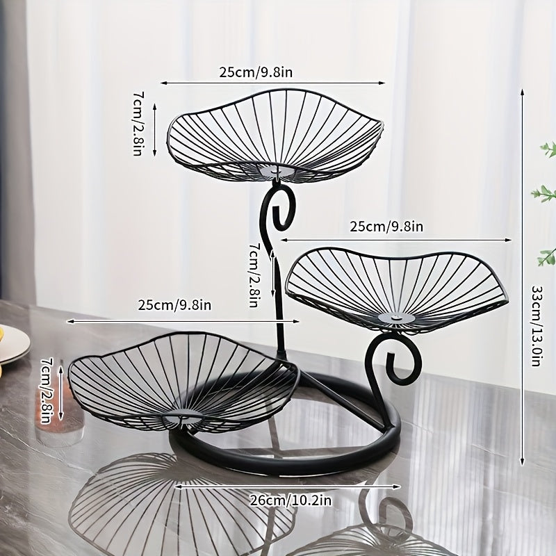 TrayTiers | Fruitschaalstandaard met 3 niveaus - Elegant dienblad voor snacks en desserts