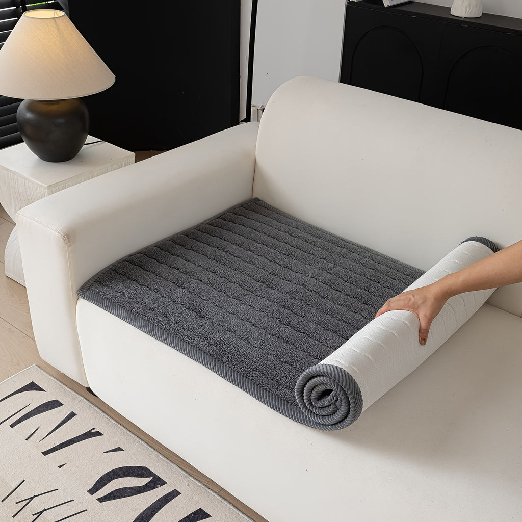 SnugWrap | Slipvaste Sofa Overtrek van Dik Pluche - Machinewasbaar, Huisdiervriendelijke Bankbeschermer voor de Woonkamer