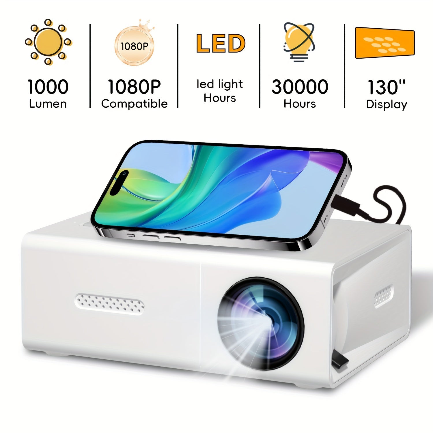 Projecta | Draagbare Miniprojector - Compatibel met Android/iOS/Windows & TV-sticks