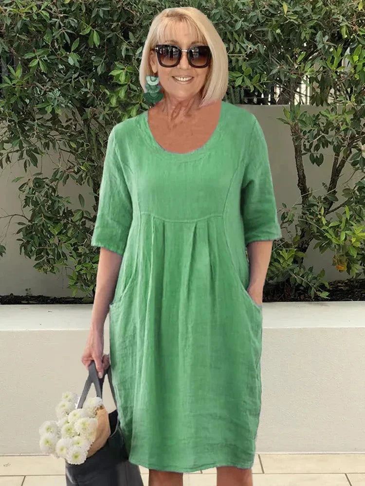 Iloria | Elegante zomerjurk voor dames – Chique, luchtige, soepel vallende casual outfit