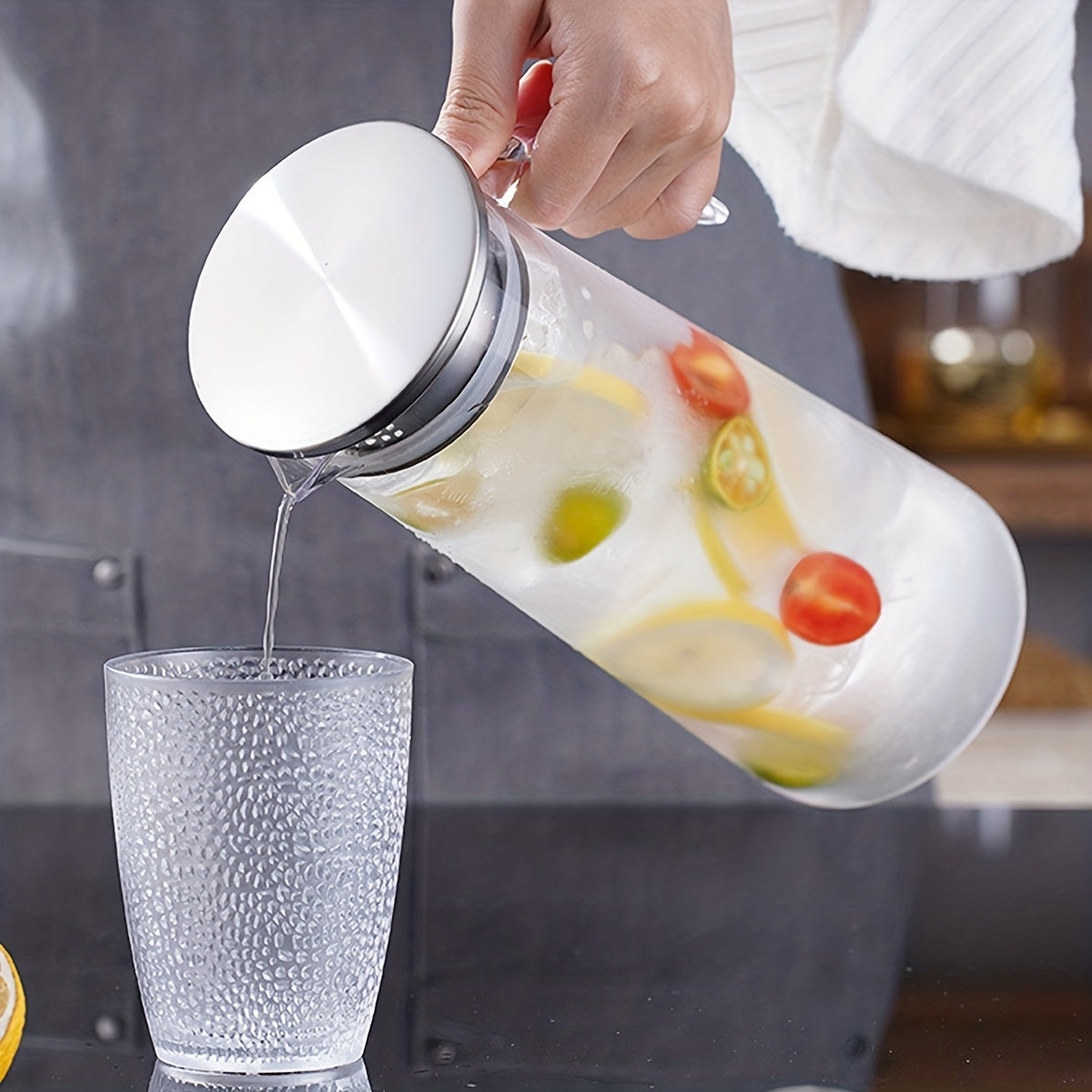 CrystalPour | Transparante waterkan met deksel - Drinkgerei voor zwaar gebruik