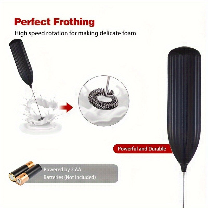 FrothPro | Handheld elektrische melkopschuimer - drankmixer op batterijen voor koffie, latte en warme chocolademelk - draagbare schuimmaker