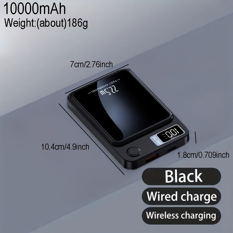 PowerMag | 10000mAh Magnetische Draadloze Power Bank - 22.5W Snel Opladen, Draagbare Lader