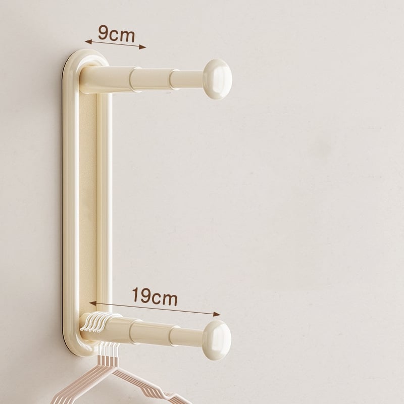 Hangerly | Kledingrek – Wandmontage, dubbellaags, verstelbare opbergruimte