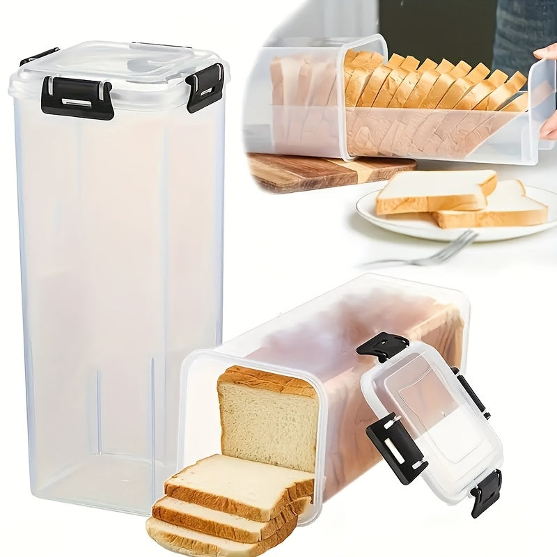 FreshLoaf | Luchtdichte broodtrommel met snijgeleider - Transparante Plastic Broodtrommel