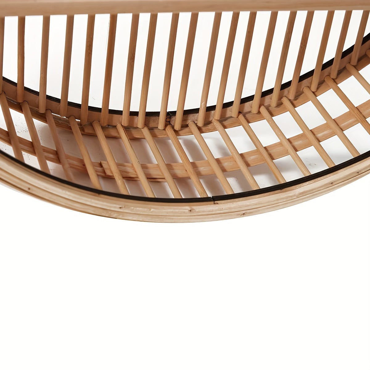 VibeNook | Boho handgemaakte bamboe wandplanken - Zwevende ronde plank