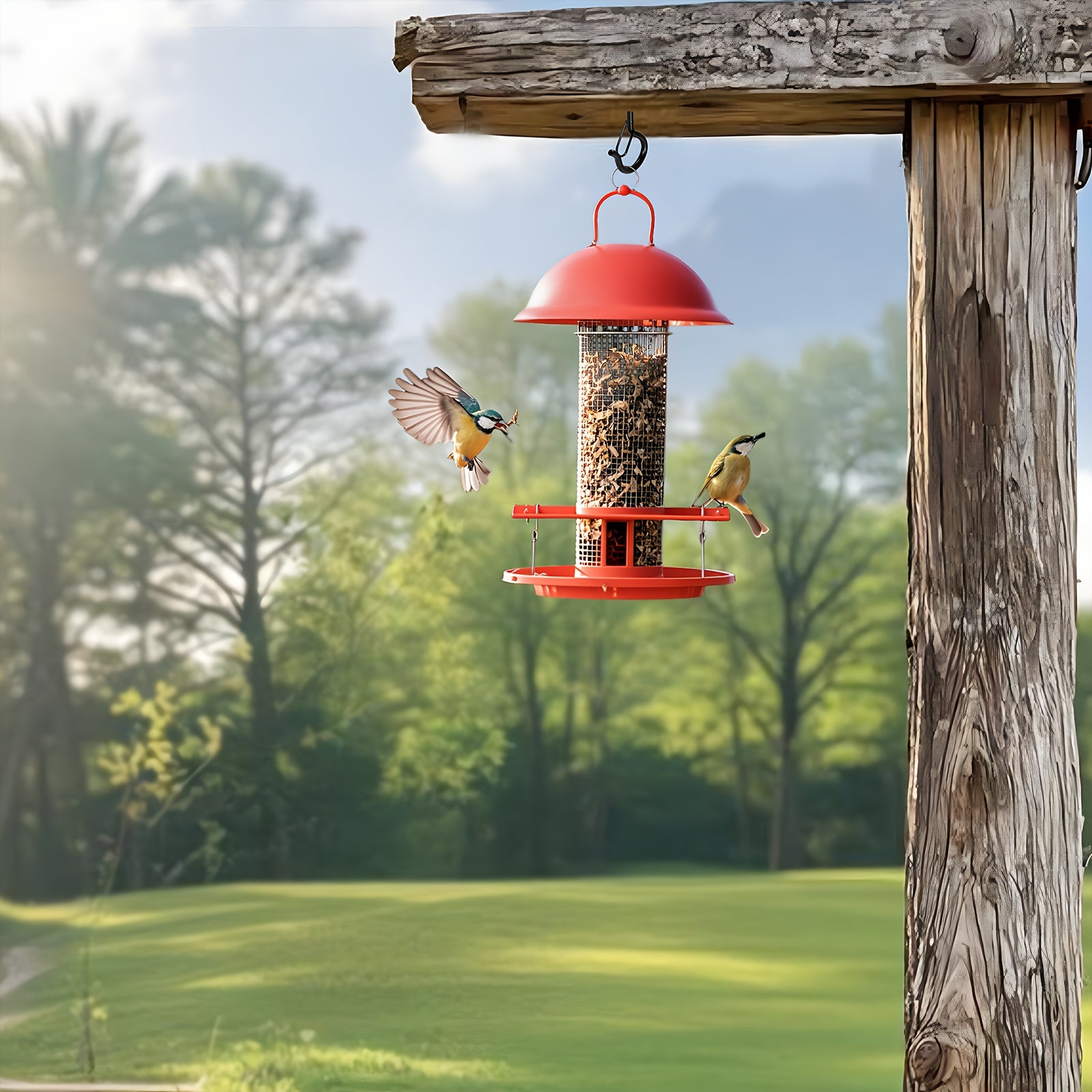 LockHook | Zware Q-haken met veiligheidsslot - Gemakkelijk los te maken ophanghaken voor lampen, windgongs, vogelvoederhuisjes