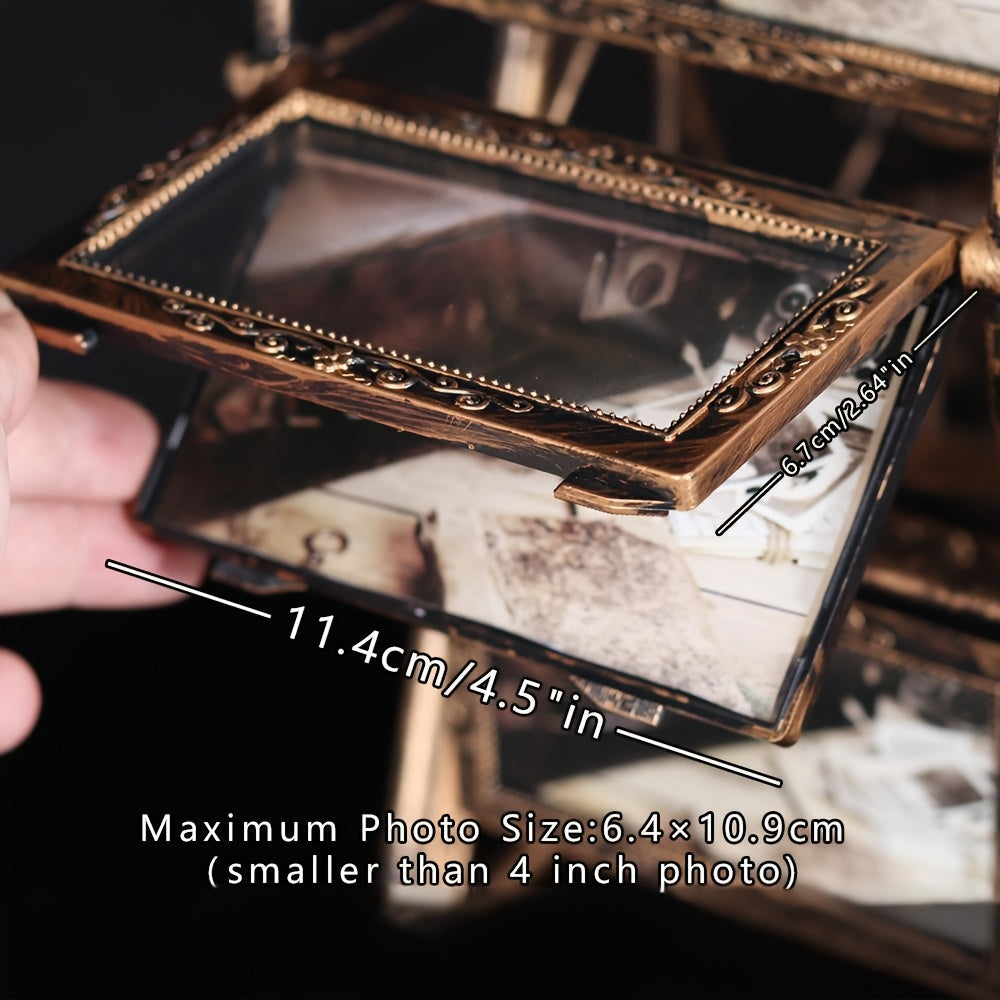 NostalgiaWheel | Vintage reuzenrad draaiende fotolijst – 8 stuks 4x6 fotolijsten, creatief cadeau voor thuis en op tafel