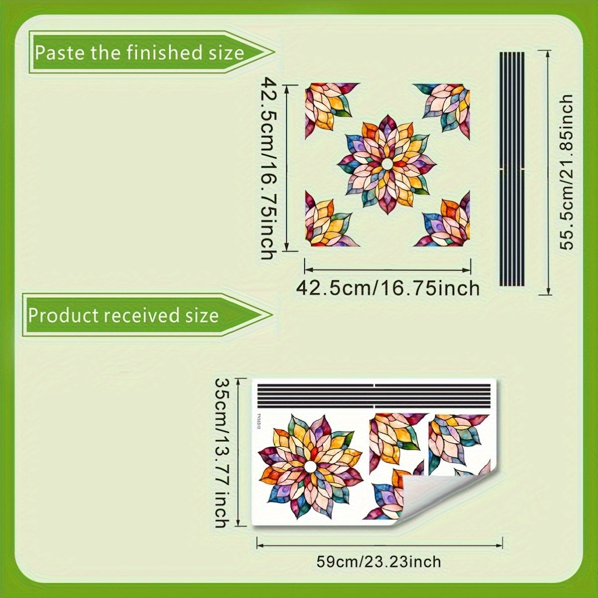 VitraBloom | Mandala Bloemen Raamsticker – Herbruikbare Statische Glasfolie