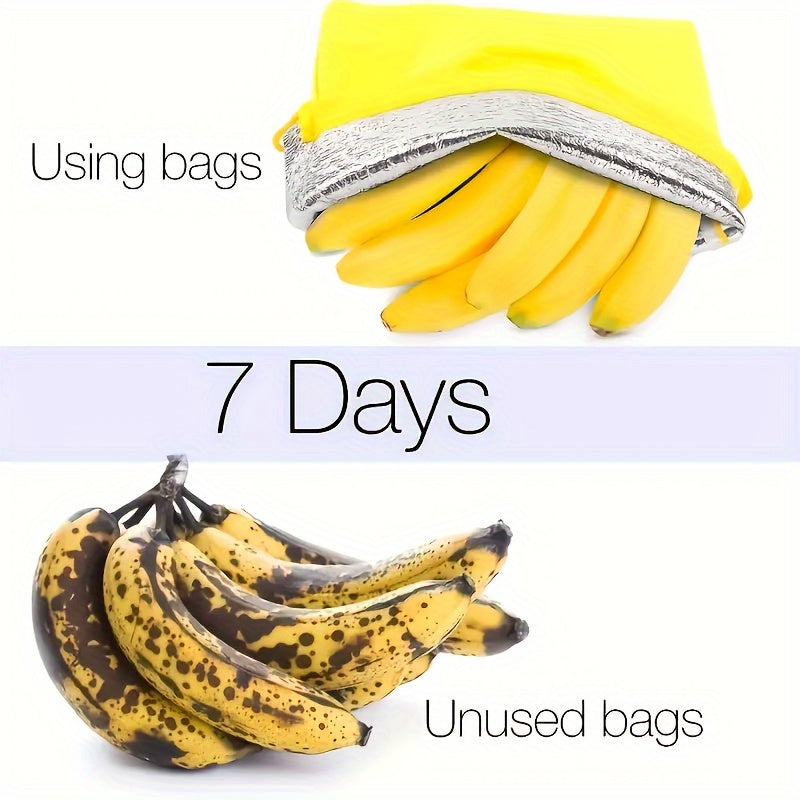 ProduceGuard | Herbruikbare Bananen Bewaarzak – Voedselveilig Nylon Groente- en Fruitzak met Aluminium Sluiting