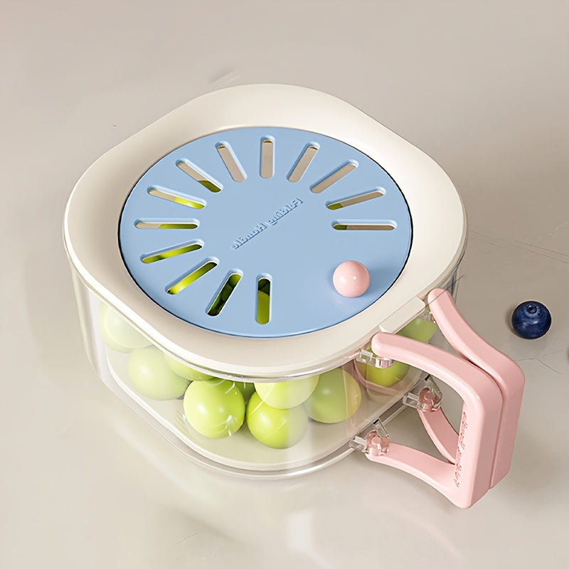 StrainSmart | 2-in-1 dubbellaagse voedselzeef & fruitmand met opvouwbaar handvat – multifunctioneel