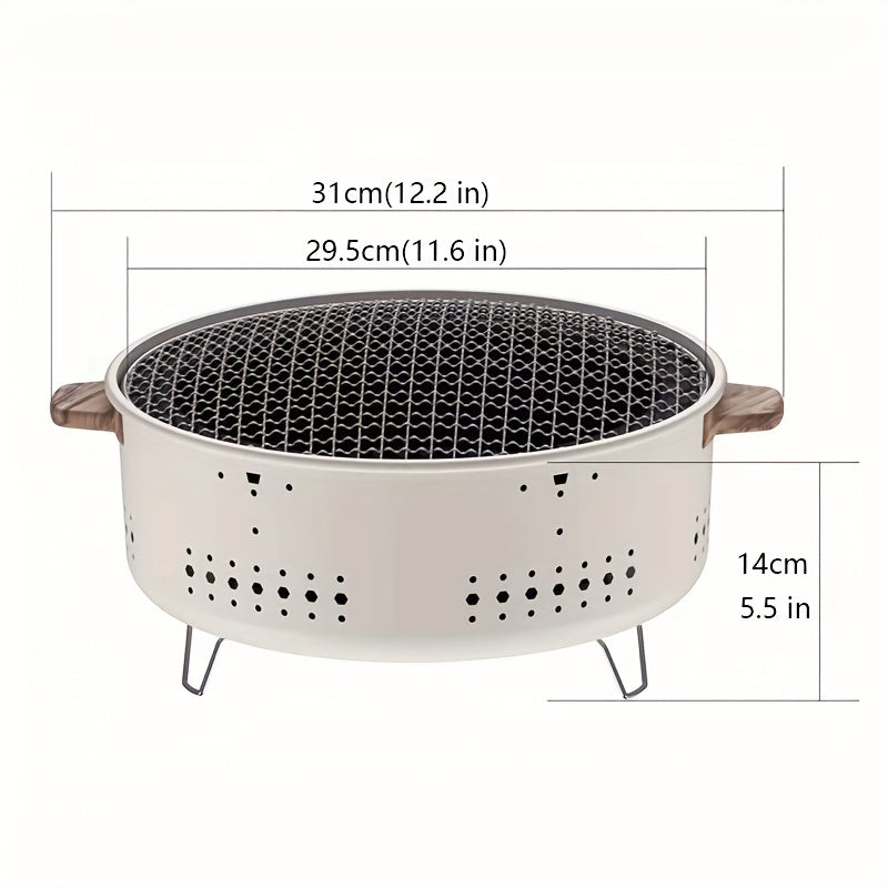 QuickGrill | Houtskool Grill Kachel - Draagbaar, Compact, Ideaal voor Buiten-BBQ