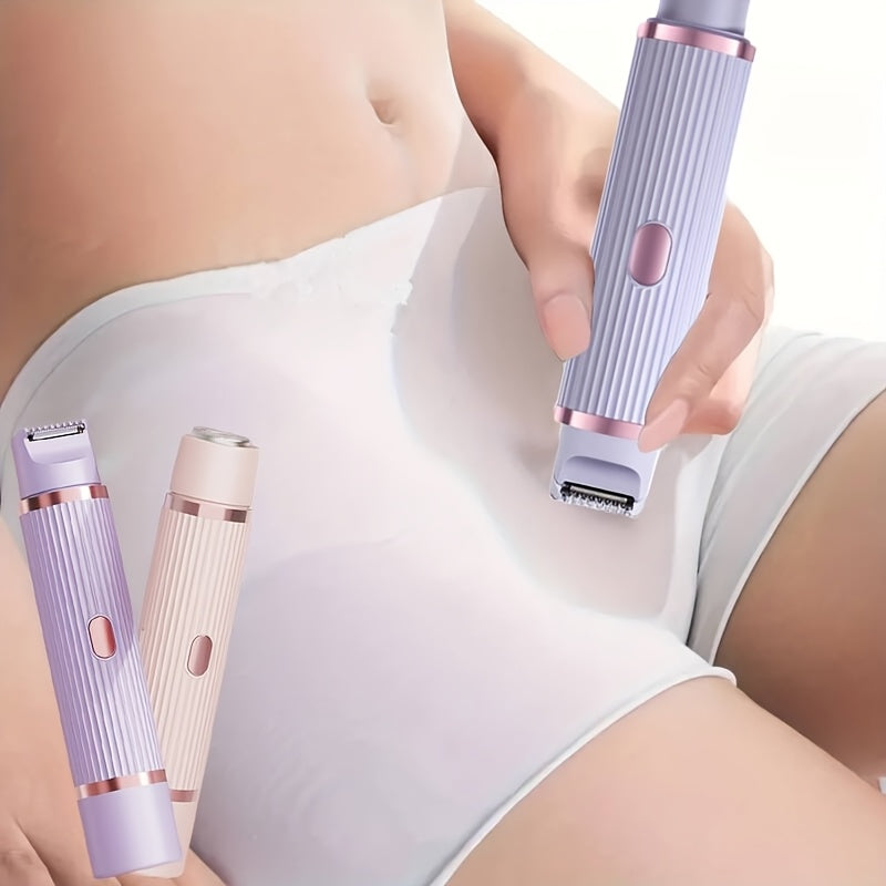 Epiluxe | 2-in-1 elektrisch scheerapparaat en trimmer voor vrouwen - nat en droog, draagbaar, snoerloos