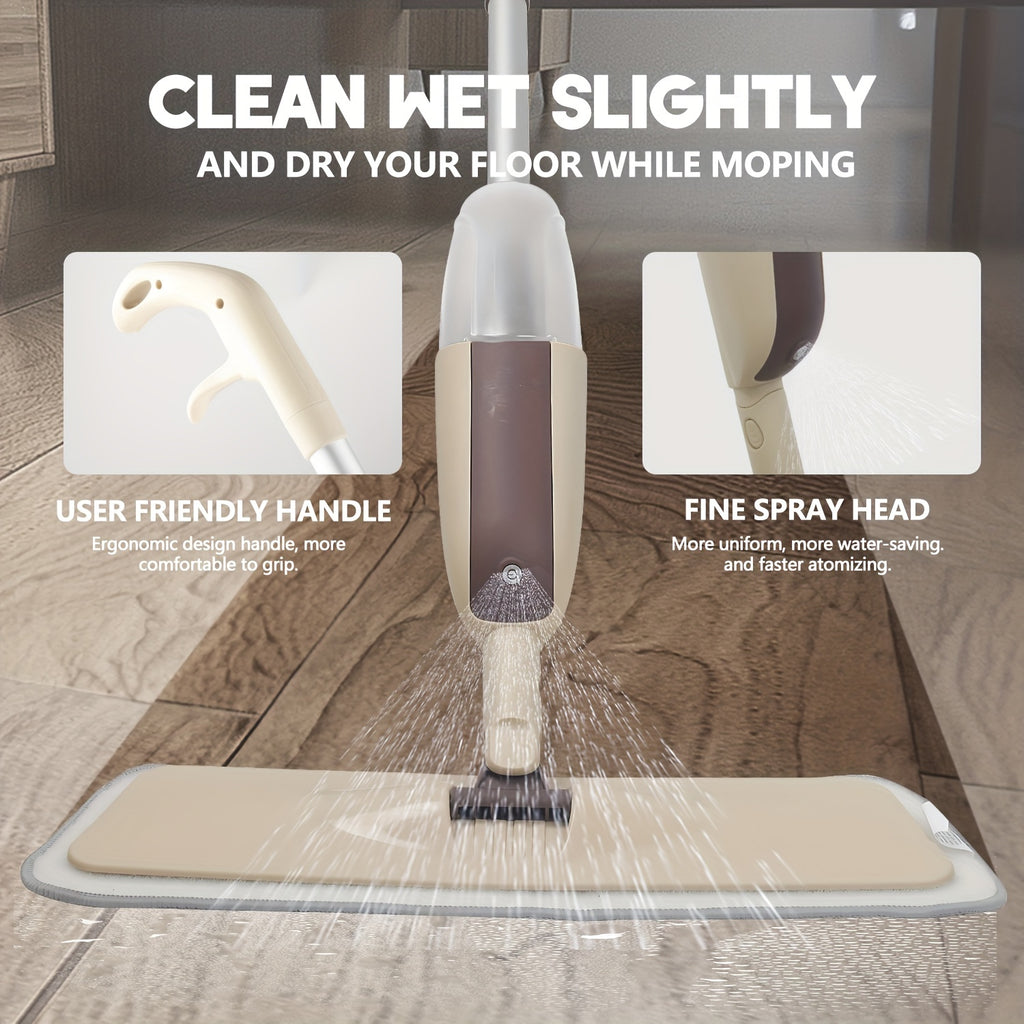 RevoMop | Herbruikbare Microvezel Spray Mop - Moeiteloos vloeren reinigen, roterende mop met herbruikbare pads
