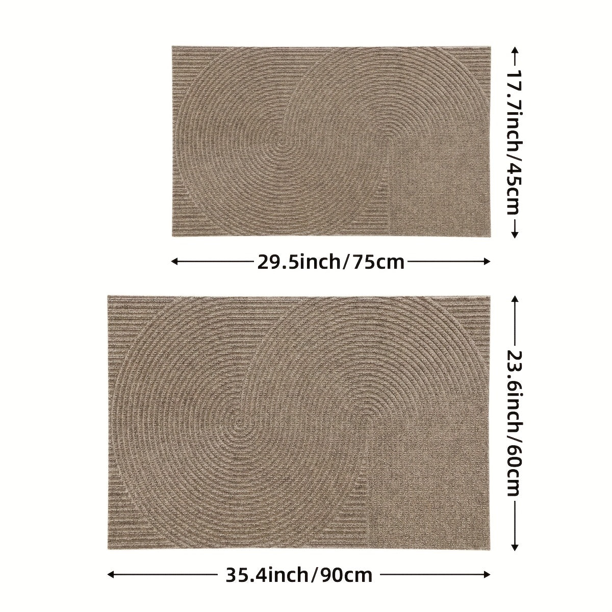DoorMate| Antislip Laagprofiel Deurmat - Geometrisch Patroon Entree Deken, Binnen Buiten