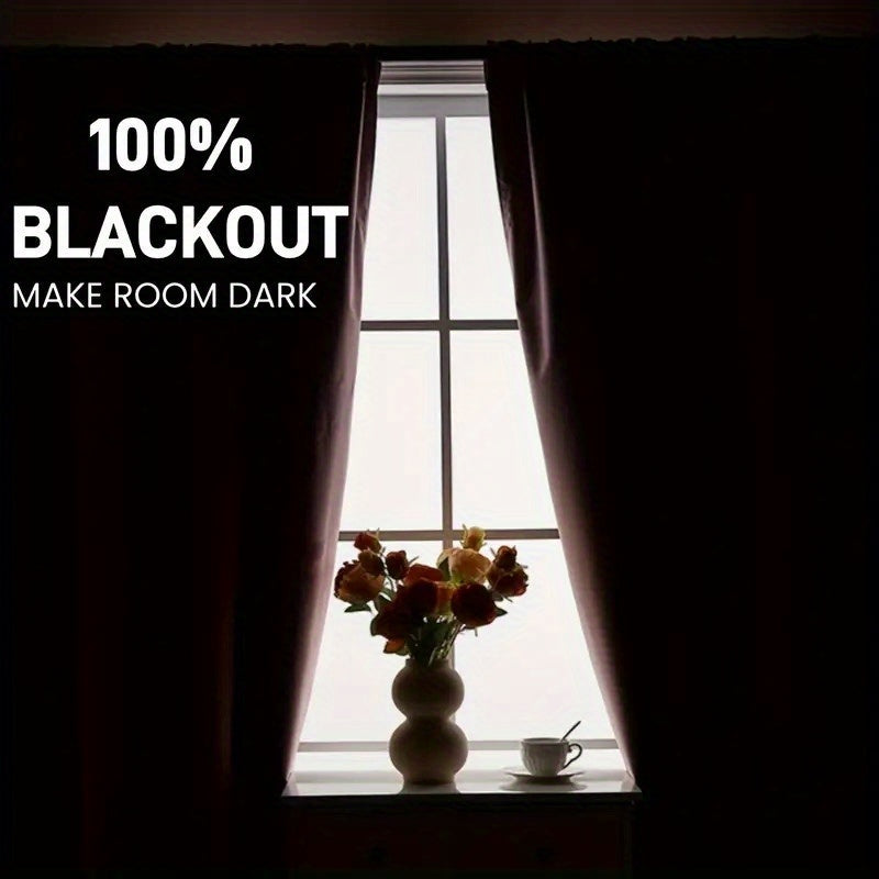 EclipseCurt | 2 stuks verduisteringsgordijnen, 100% lichtwerend, thermisch geïsoleerd