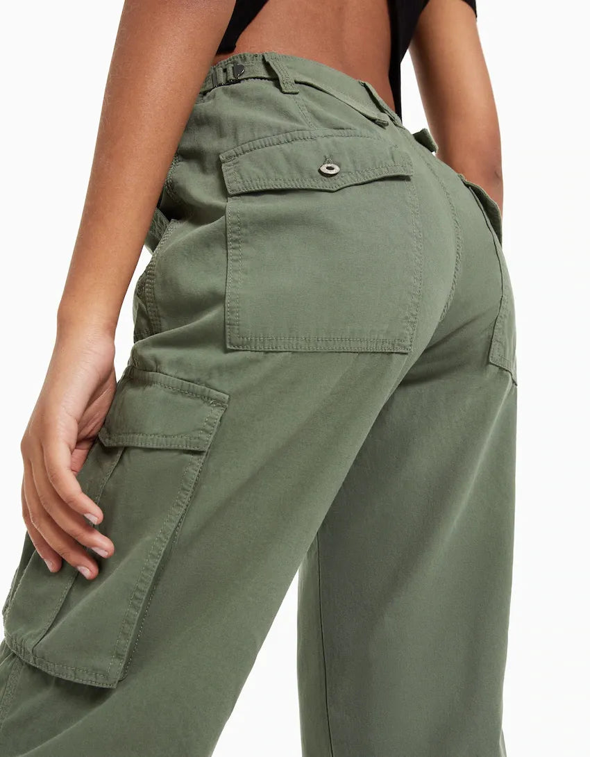 Elva | Dames cargobroek – relaxte pasvorm en hoge taille streetwear broek