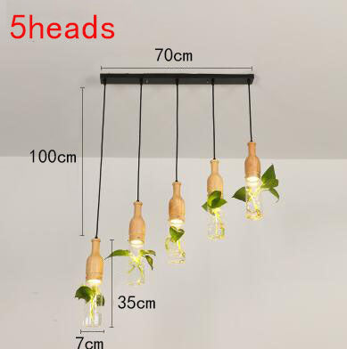 GlowSprout | Moderne Houten LED Plant Hanglamp - Stijlvolle Milieuvriendelijke Hanglamp