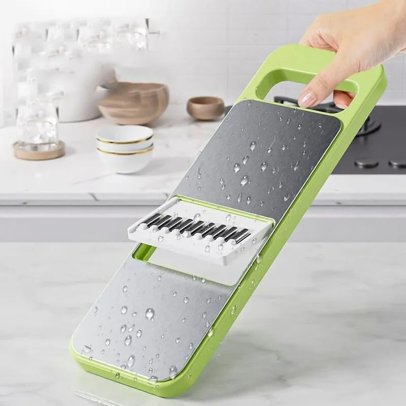 VegCutPro | 5-in-1 Multifunctionele Groentesnijder, Snijder & Hakker met Handbeschermer