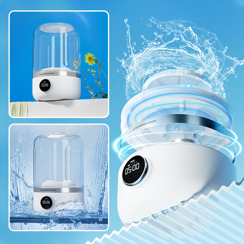 WashBee | Draagbare mini-wasmachine voor ondergoed en fijne was – compact en reisvriendelijk