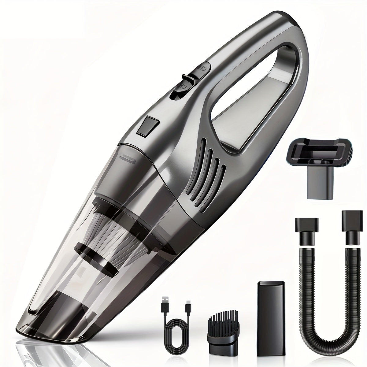 SwiftClean | Draadloze handstofzuiger – 4 kPa sterke zuigkracht, draagbare mini-USB-steelstofzuiger