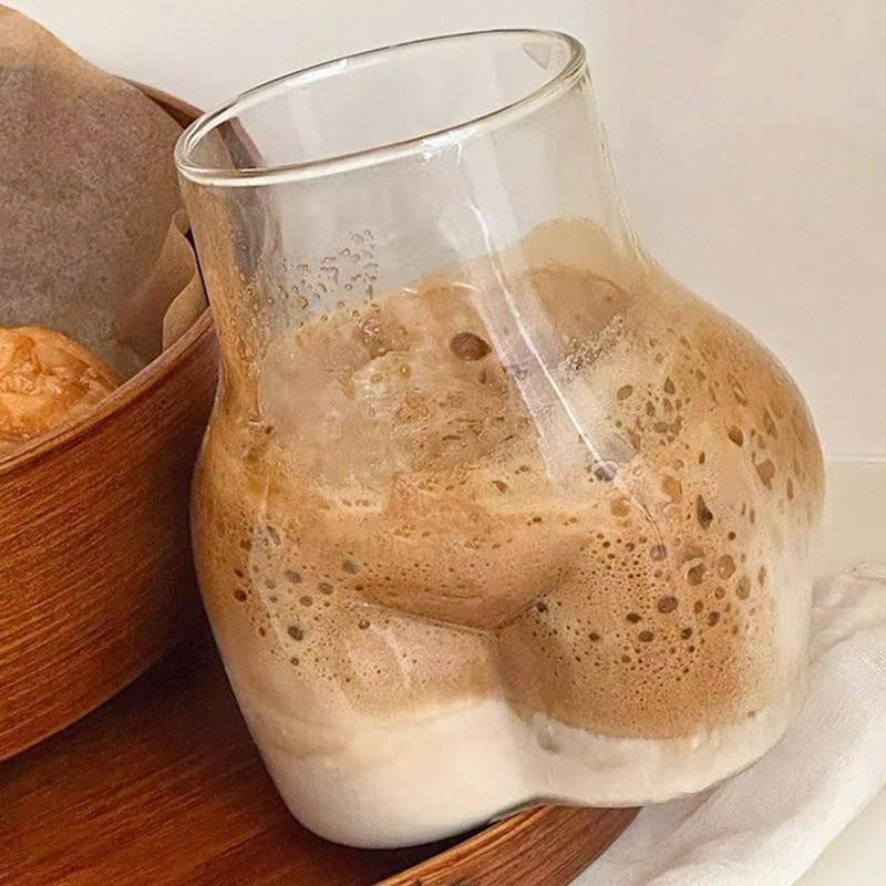 BareCup | Naked Glass koffiemok - herbruikbare glazen beker, dubbelwandig geïsoleerd