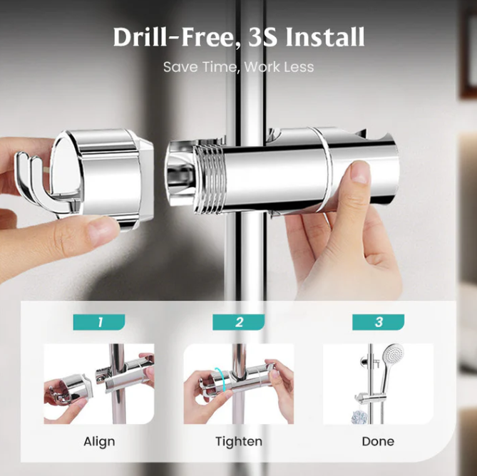 EasySpray | Douchekophouder zonder boren met sterke zuignapbevestiging