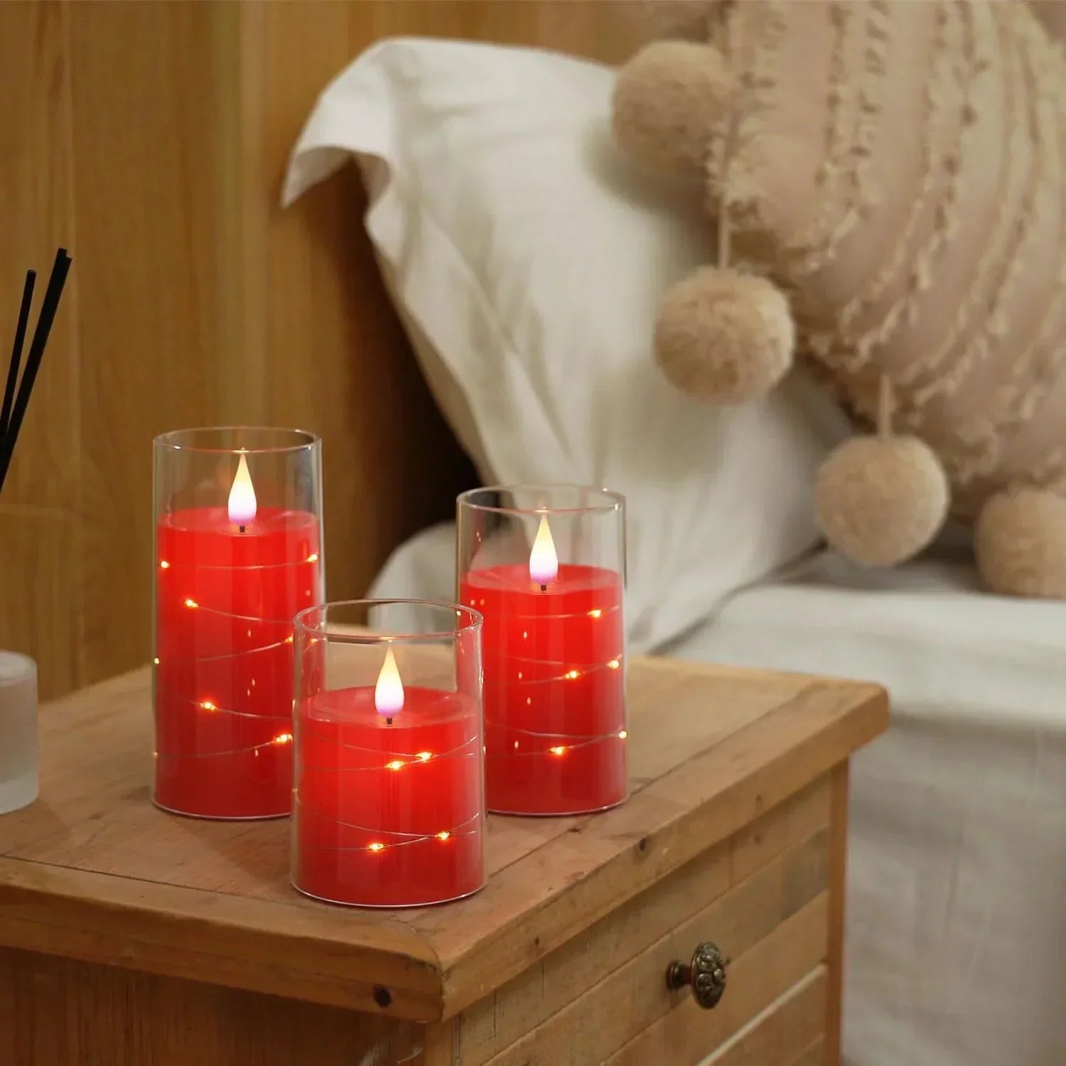 GlowReal | Realistische LED-kaarsen zonder vlam – decoratieve sfeerverlichting voor thuis, werkt op batterijen