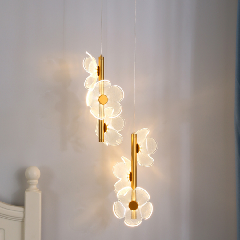 ChicFloret | Luxe Acryl Bloem Hanglamp - LED Opknoping Inrichting voor Woonkamer & Slaapkamer Decor