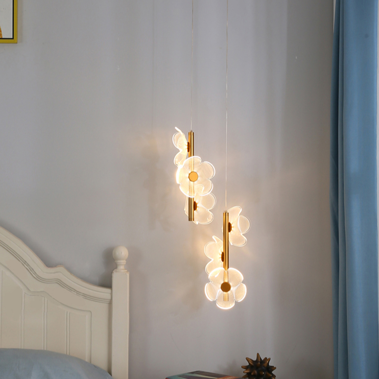 ChicFloret | Luxe Acryl Bloem Hanglamp - LED Opknoping Inrichting voor Woonkamer & Slaapkamer Decor