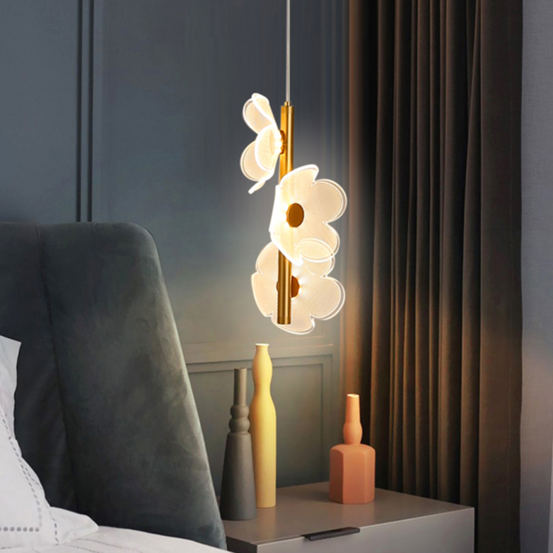 ChicFloret | Luxe Acryl Bloem Hanglamp - LED Opknoping Inrichting voor Woonkamer & Slaapkamer Decor