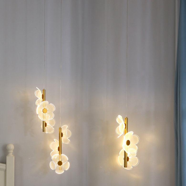 ChicFloret | Luxe Acryl Bloem Hanglamp - LED Opknoping Inrichting voor Woonkamer & Slaapkamer Decor