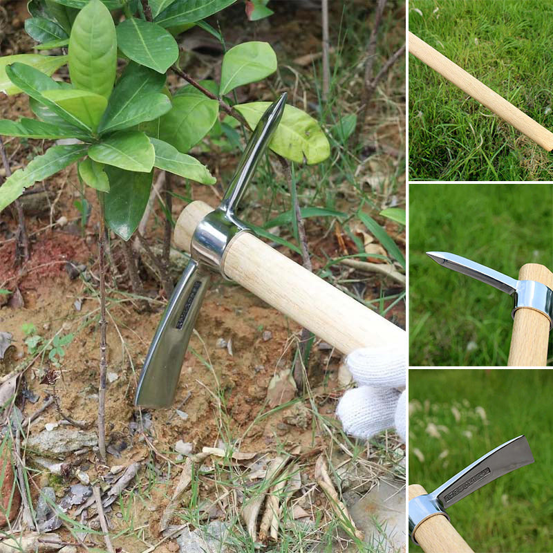 RootPick | Roestvrijstalen Tuinhak met Dubbele Kop – Zware Tuinmattock