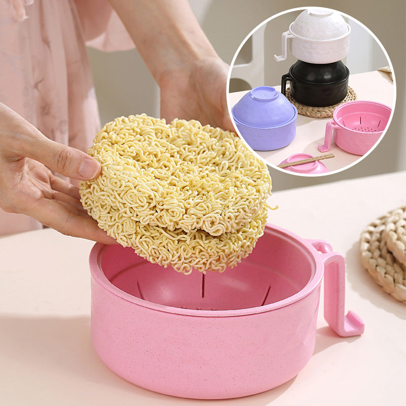 SavorCup | Magnetron Ramen Kom met Deksel & Handvatten - Instant Noodle Cooker, BPA-vrij