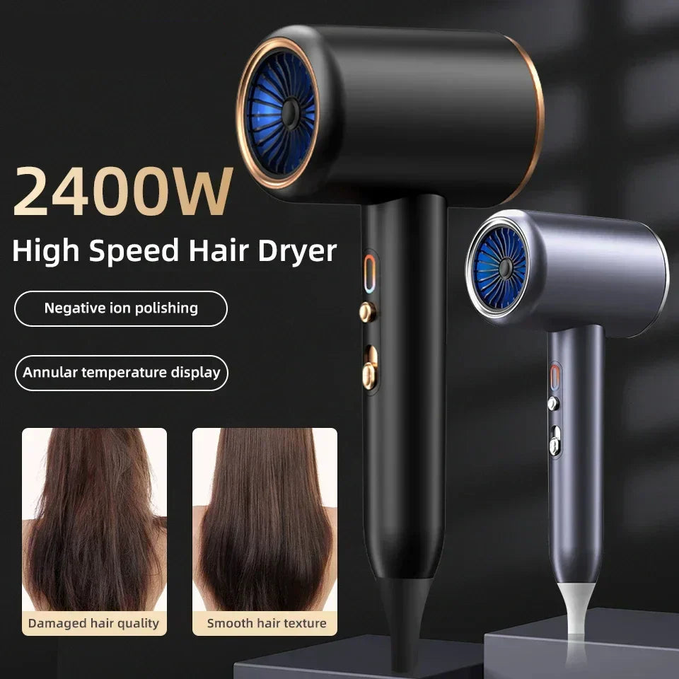 IonBlaze | 2400W Professionele Ionische Haardroger - Warme & Koude Lucht, Pluisvrij Haar