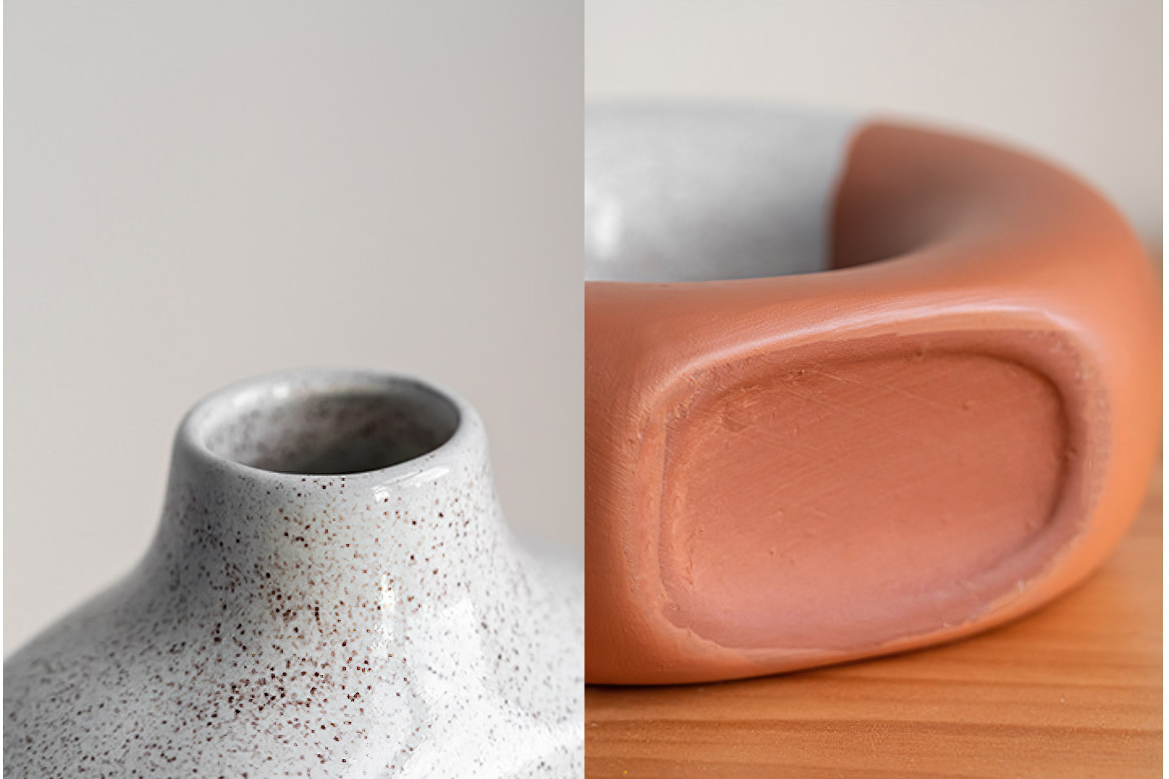 GlazeLoop | Geglazuurde Keramische Donutvaas - Modern woondecoratie